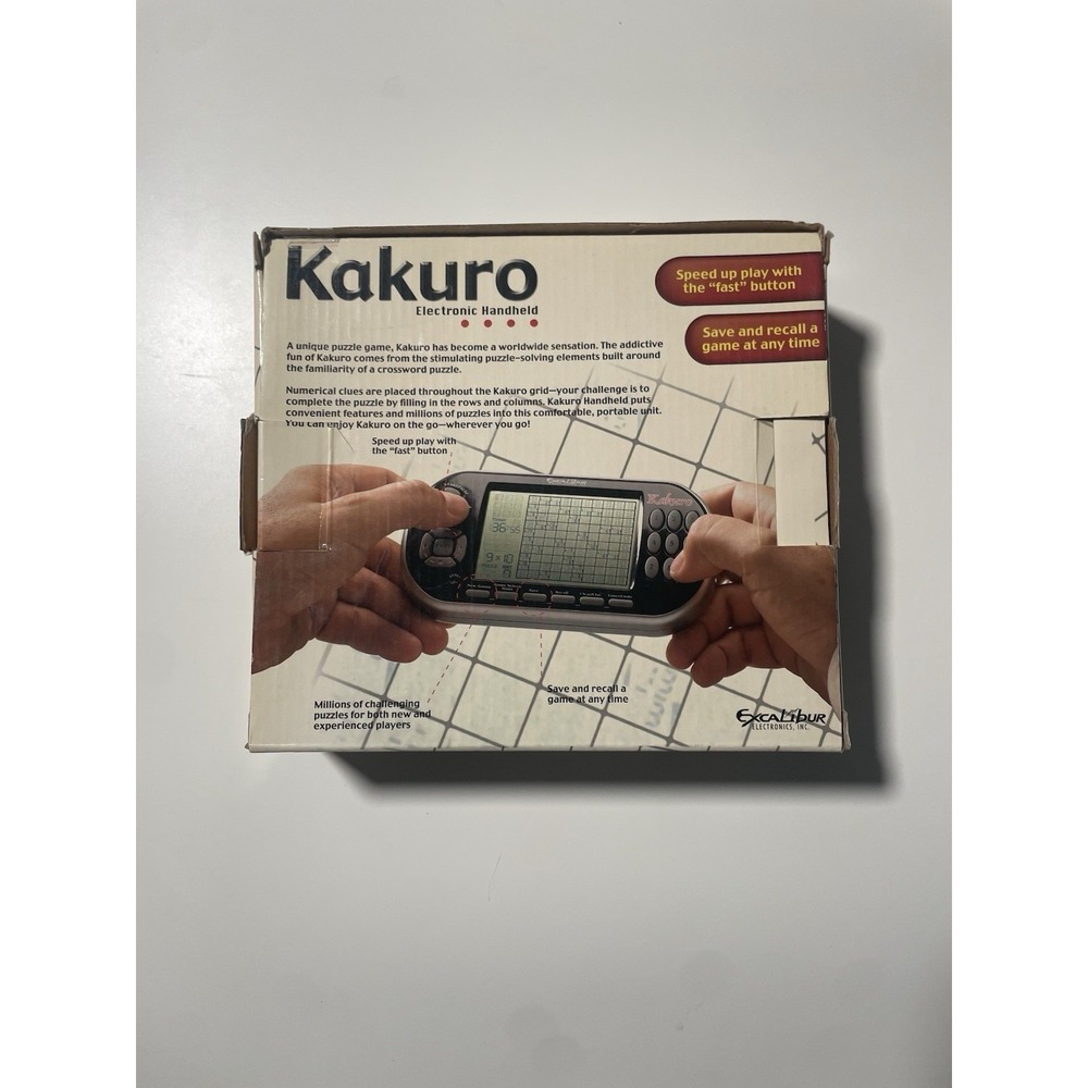 Excalibur Kakuro Electronic Handheld Puzzle Game Portable‎ Digital Brain Teaser